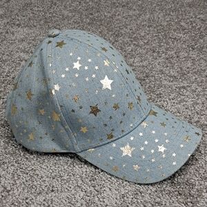 David and Young Denim Cap with Gold Accents